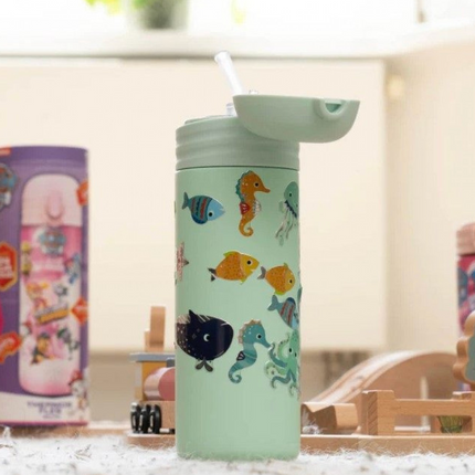 IZY Kids - turkus - świat podwodny 350ml termos - Termos