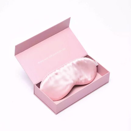 Jedwabna opaska do spania pudrowy róż - Yooglo