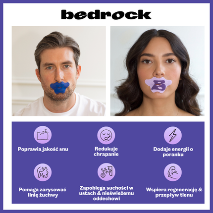 Jedwabna taśma na usta do spania – Better In Bed - Niebieski - taśma na usta