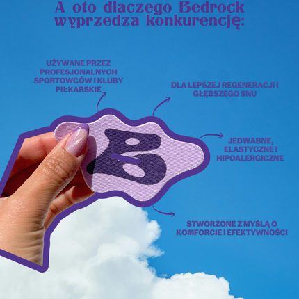 Jedwabna taśma na usta do spania – Better In Bed - Niebieski - taśma na usta