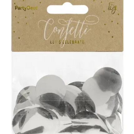 Konfetti Kółka srebrny 15g - konfetti