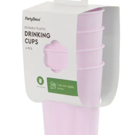 Kubeczki plastikowe Falbanka, 220 ml, fioletowy - Yooglo