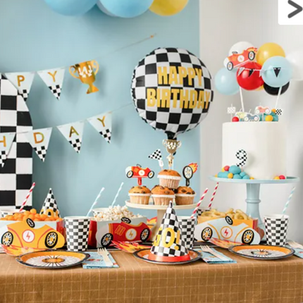 Kubeczki Szachownica Auta 220 ml - kubeczki papierowe