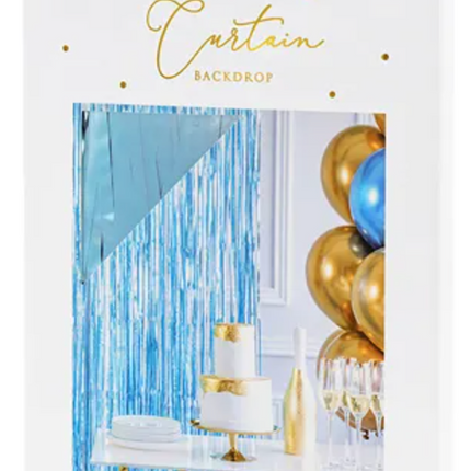 Kurtyna Party niebieski 90x250cm - kurtyna dekoracyjna
