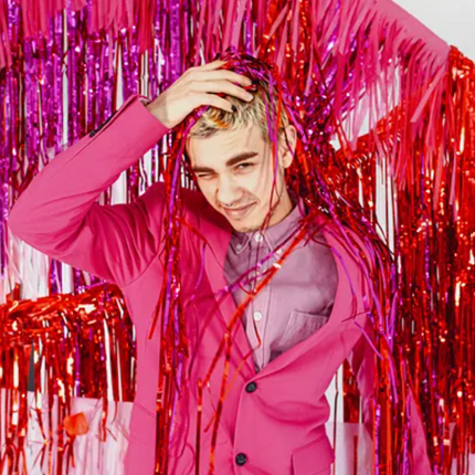 Kurtyna Party purpurowy 90 x 250cm - kurtyna dekoracyjna