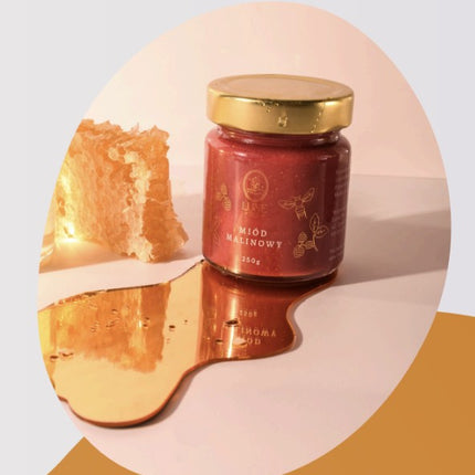 Miód malinowy słoik 250g - Yooglo