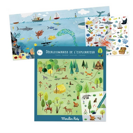 Moulin Roty Kalkomania ODKRYWCA Jardin du Moulin - Yooglo