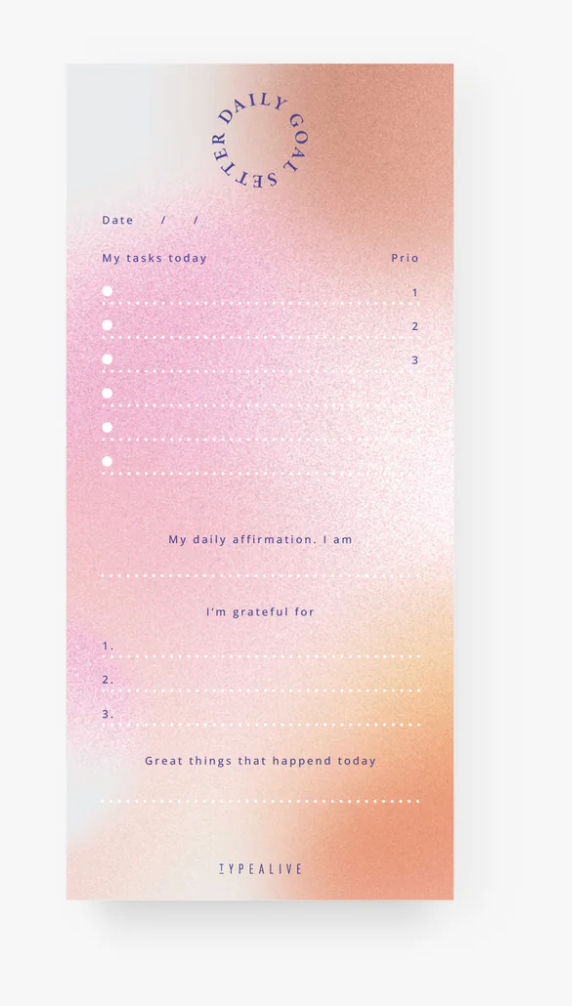 Notatnik wąski / Daily Goals - Yooglo