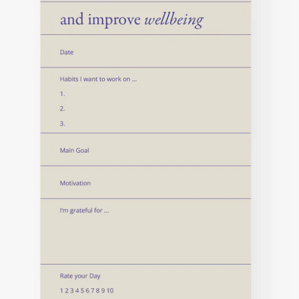 Notatnik wąski / Habits Tracker - Yooglo