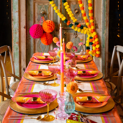 Obrus papierowy Spice – pomarańczowy, różowy i żółty - Yooglo