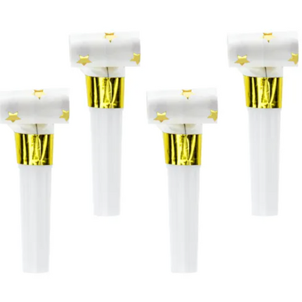 Papierowe gwizdki Gwiazdy biały - gwizdki