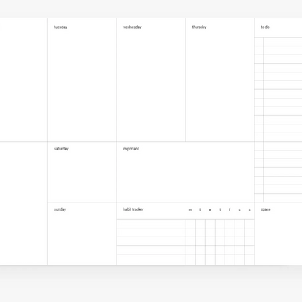 Planner tygodniowy / Plain - Yooglo