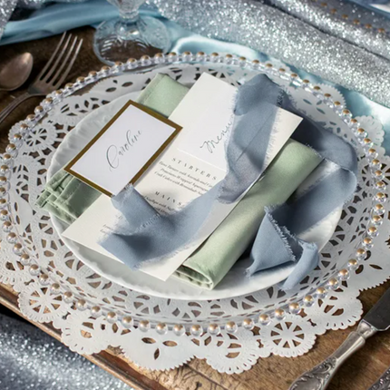 Podkładki pod talerze biały 35,5cm 50szt - Yooglo