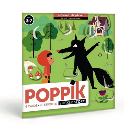 Poppik: Naklejki Bajkowe Opowieści – CZERWONY KAPTUREK - Yooglo