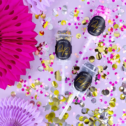 Push pop konfetti złoty - konfetti