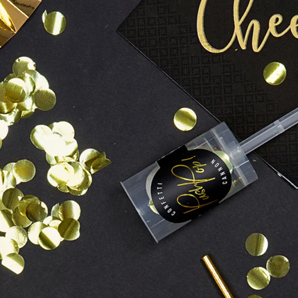 Push pop konfetti złoty - konfetti