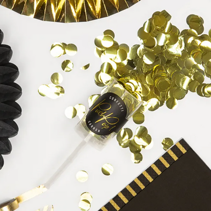 Push pop konfetti złoty - konfetti