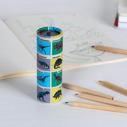 Rex London - Drewniane kredki 12 szt., dinozaury - Yooglo