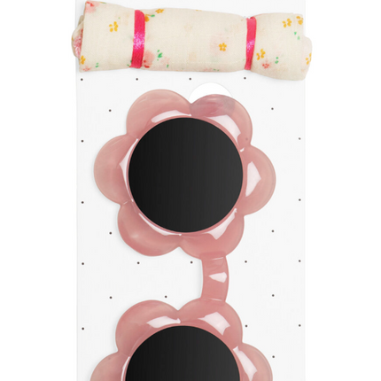 Różowe okulary przeciwsłoneczne Spotty Flower - Yooglo