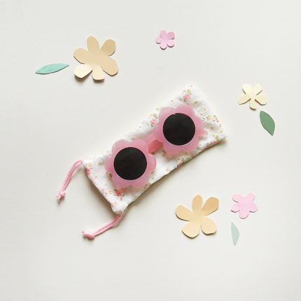 Różowe okulary przeciwsłoneczne Spotty Flower - Yooglo
