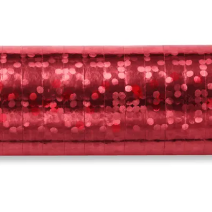 Serpentyny holograficzne czerwony 3,8m - serpentyny