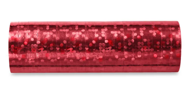 Serpentyny holograficzne czerwony 3,8m - serpentyny