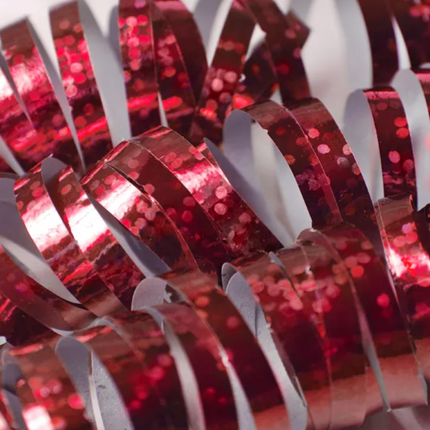 Serpentyny holograficzne czerwony 3,8m - serpentyny