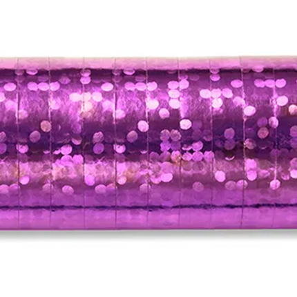 Serpentyny holograficzne różowy 3,8m - serpentyny
