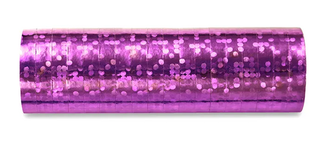 Serpentyny holograficzne różowy 3,8m - serpentyny