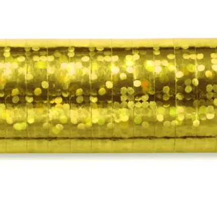 Serpentyny holograficzne złoty 3,8m - serpentyny