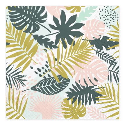 Serwetki Aloha - Liście 33x33cm - serwetki papierowe