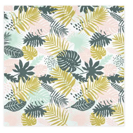 Serwetki Aloha - Liście 33x33cm - serwetki papierowe