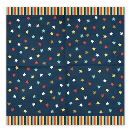 Serwetki Gwiazdki 33x33 cm granatowy - serwetki