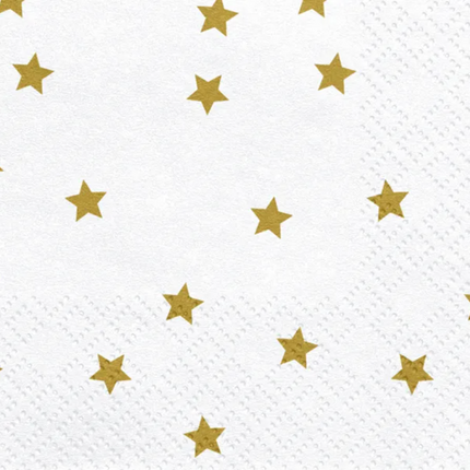 Serwetki Gwiazdki złoty - serwetki papierowe