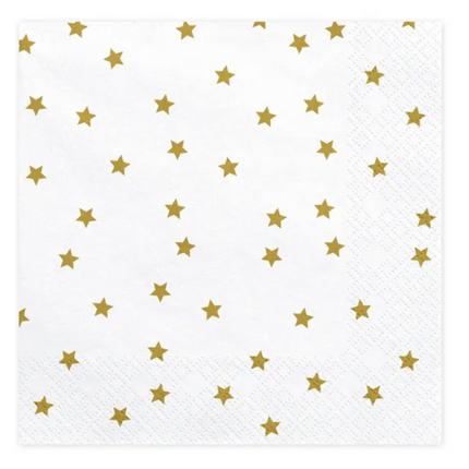 Serwetki Gwiazdki złoty - serwetki papierowe