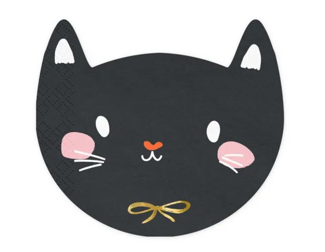 Serwetki Kotek czarny - serwetki papierowe