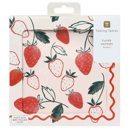 Serwetki papierowe Strawberry Field – 20 szt. - Yooglo