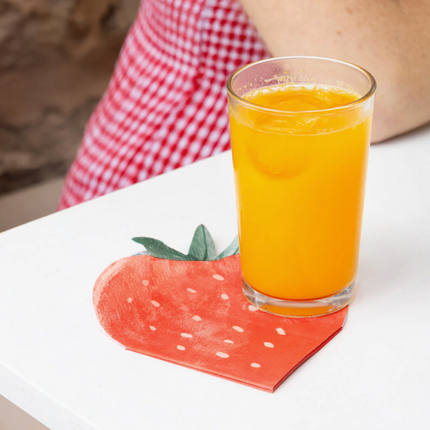 Serwetki papierowe w kształcie truskawki – 20 szt. - Yooglo