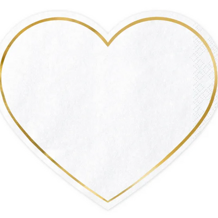 Serwetki Serce 14.5x12.5cm - serwetki