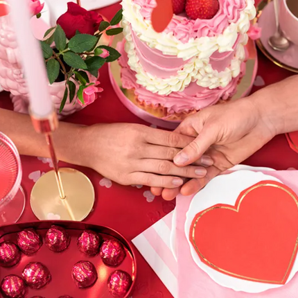 Serwetki Serce czerwony 14.3x12.5 cm - serwetki