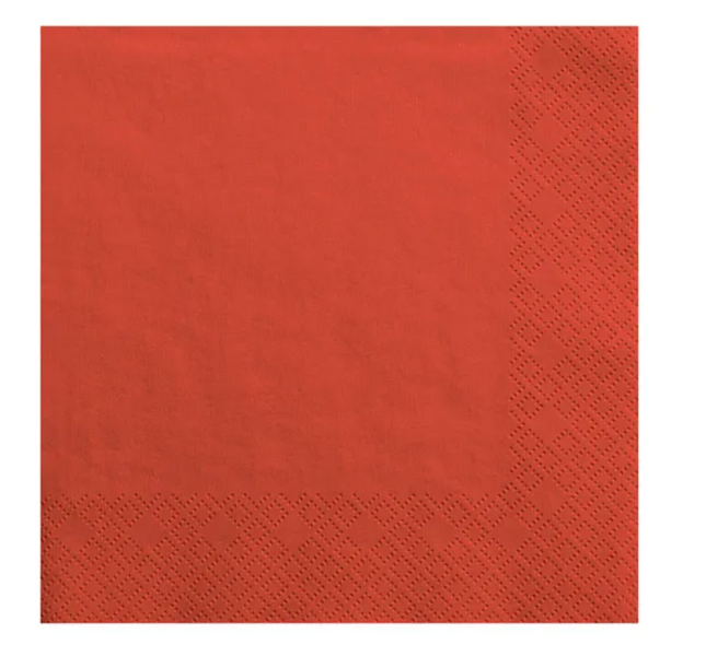 Serwetki trójwarstwowe czerwony - serwetki papierowe