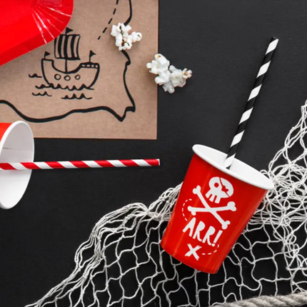 Słomki papierowe czerwony - słomki papierowe