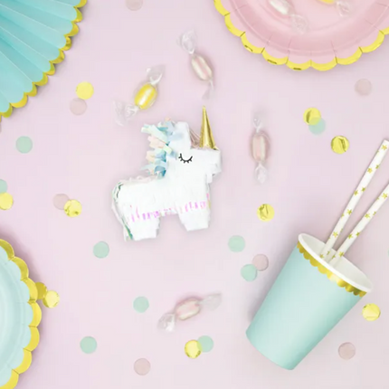 Słomki papierowe złote gwiazdki - słomki papierowe