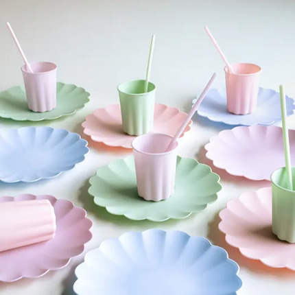 Słomki plastikowe, fioletowy 12 szt. - Yooglo