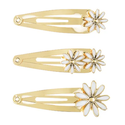 Spinki do włosów Stokrotki, złote - Yooglo