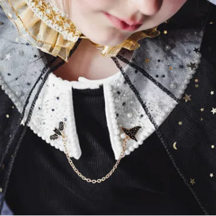 Strój dla dziewczynki - Peleryna czarna - Yooglo