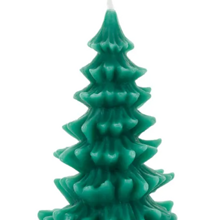 Świeca Choinka, 10 cm, ciemny zielony - Yooglo