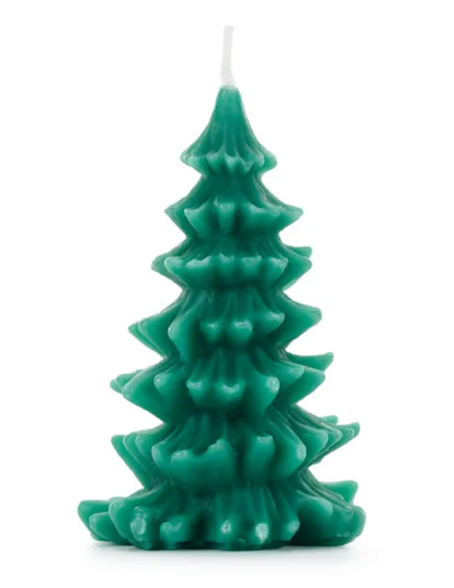 Świeca Choinka, 10 cm, ciemny zielony - Yooglo