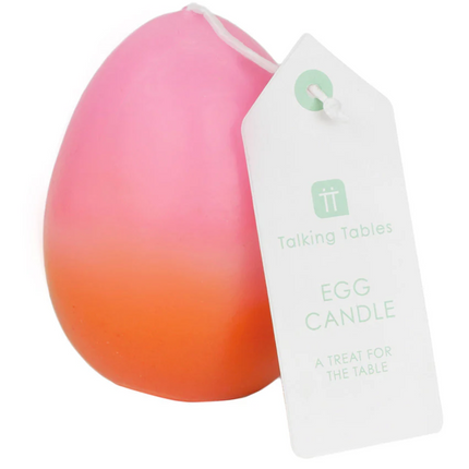 Świeca w kształcie jajka różowo-pomarańczowa - Yooglo