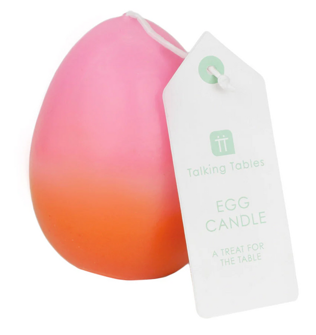 Świeca w kształcie jajka różowo-pomarańczowa - Yooglo